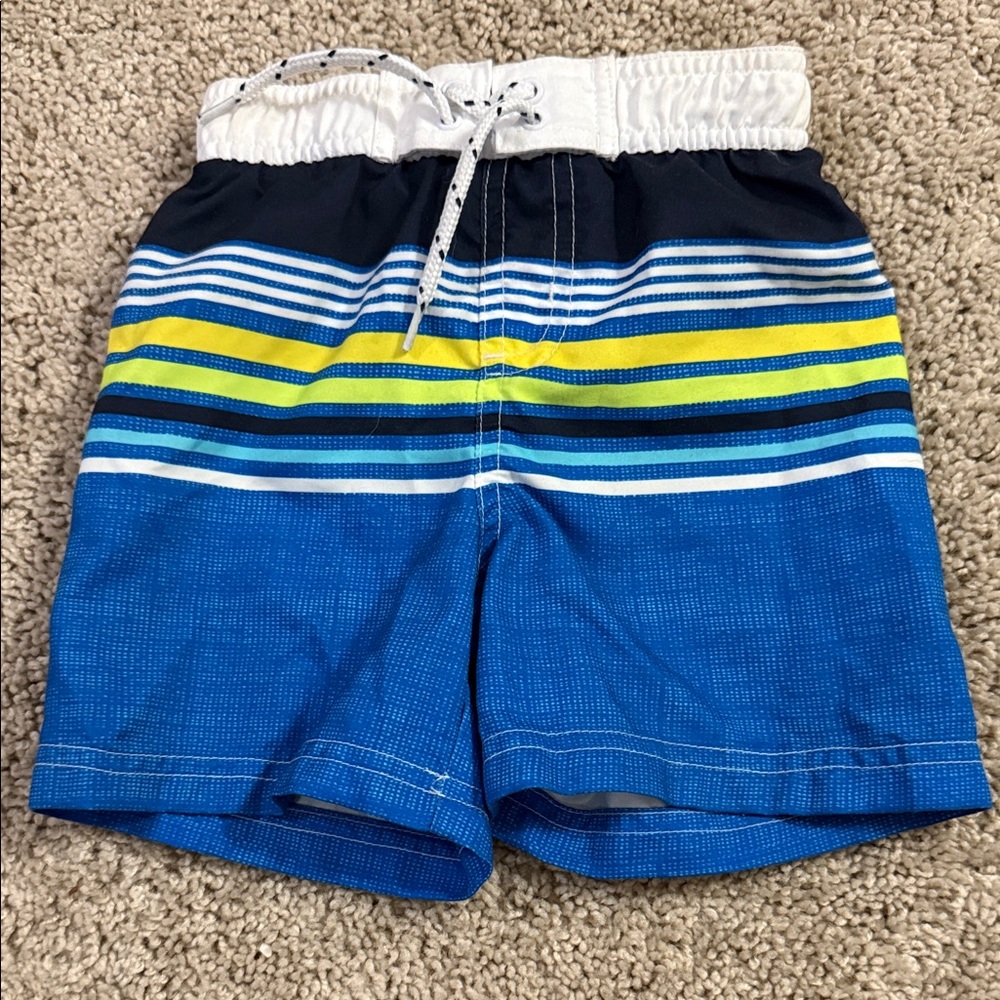 Koala Kids Blue and Yellow Striped Shorts